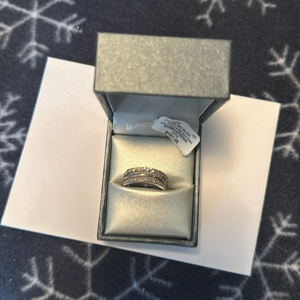3 Row Sterling Silver Ring